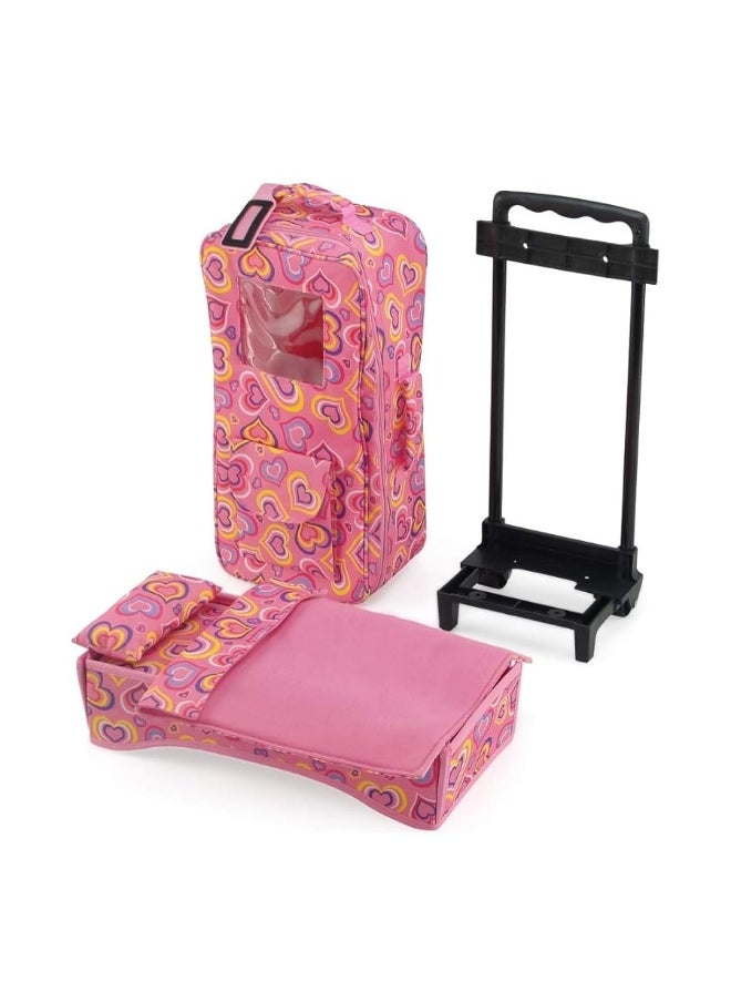 Emily Rose Emily Rose 14 Inch Doll Furniture & Accessories | 14-15 inch Doll Travel Carrier Backpack Case, with Trolley, Storage Pockets and Removable Doll Bed | Fits 14-15" Dolls  - Image 5