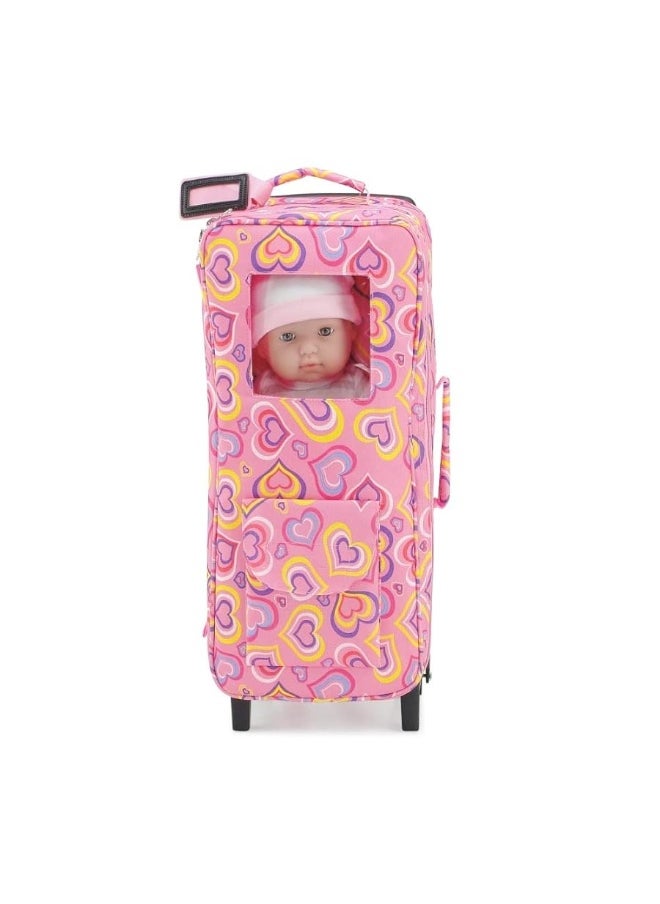Emily Rose Emily Rose 14 Inch Doll Furniture & Accessories | 14-15 inch Doll Travel Carrier Backpack Case, with Trolley, Storage Pockets and Removable Doll Bed | Fits 14-15" Dolls  - Image 3