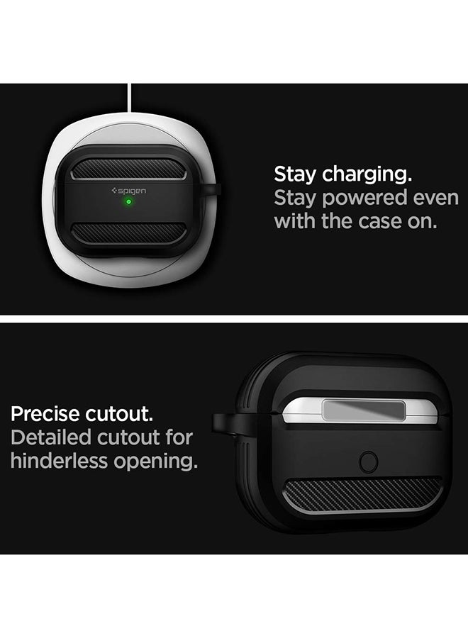 Spigen Rugged Armor Case Cover For Apple AirPods Pro Matte Black - Image 4