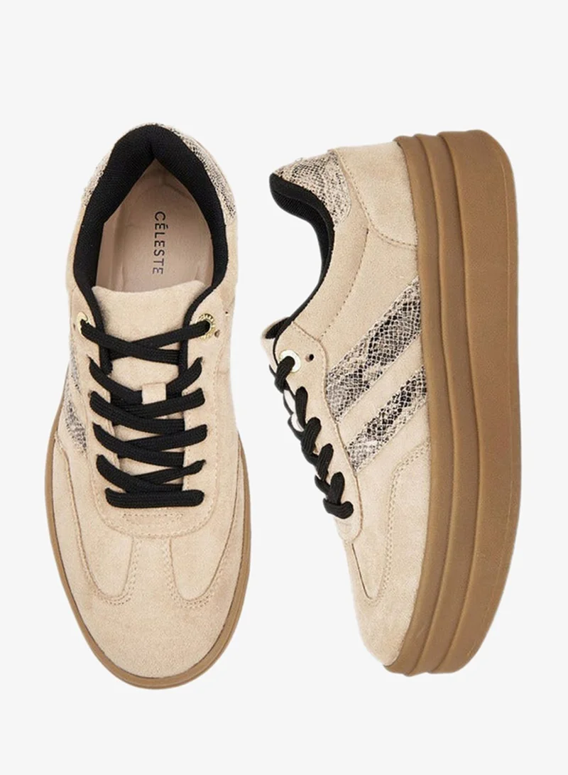 Celeste Women's Panelled Lace-Up Sneakers