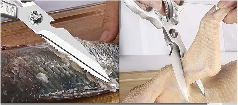 Salad Scissors Kitchen Scissors Utility Stainless Steel Heavy Duty Food Scissors for Kitchen Chicken Poultry Fisht - Image 3