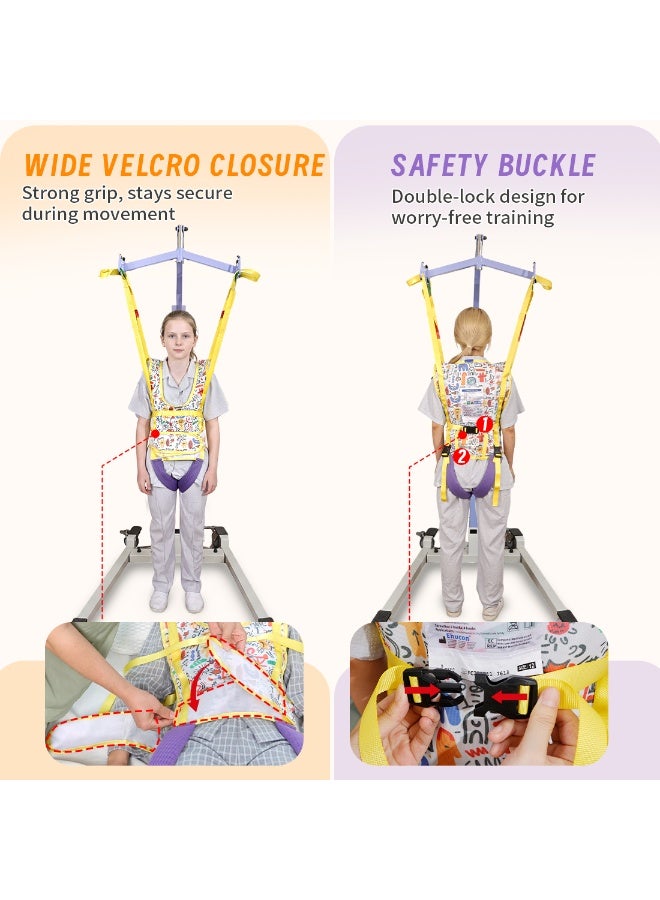 Ehucon Children Patient Lift Sling, Printed Divided Leg Transfer Sling for Kids, Comfortable Medical Lift Sling for Home Use, Toileting & Transfer Support for Disabled and Bedridden Children - Image 5