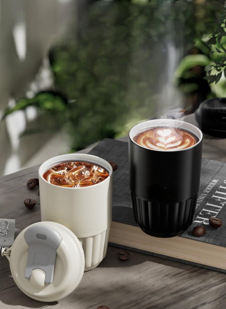 Food Grade 316 Stainless Steel 450ml Travel Mug Reusable Thermos Coffee Cup Vacuum Insulated Stainless Steel Hot Coffee Cup for Hot and Cold Drinks - Image 3