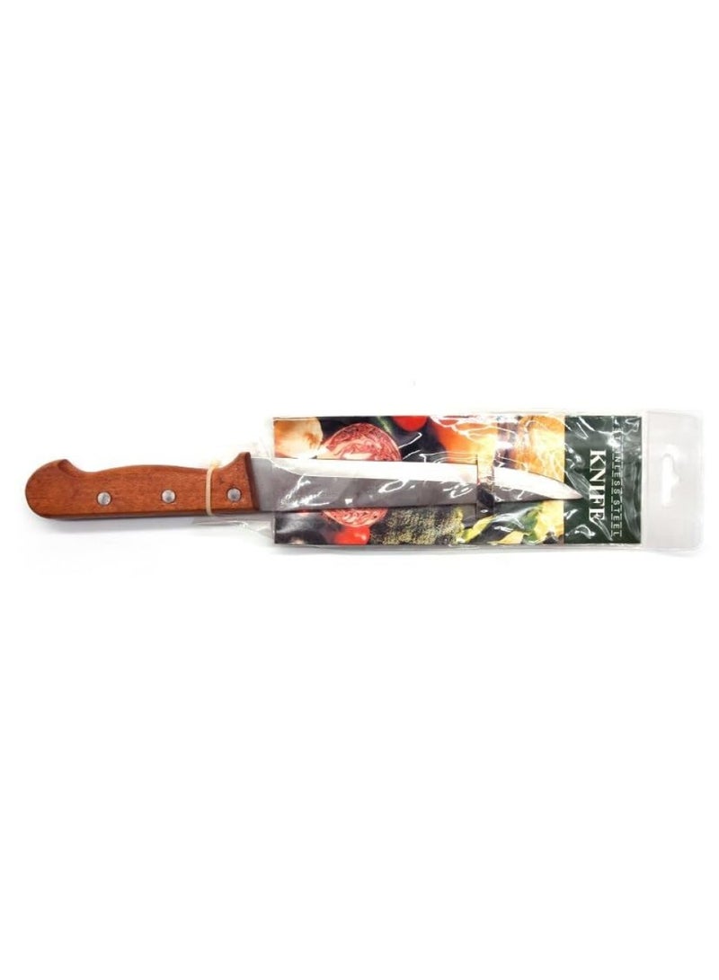 LTR Str Ncs-C001 7S Stainless Steel Carving Knife With Wooden Handle  7-Inch Size  - Image 1