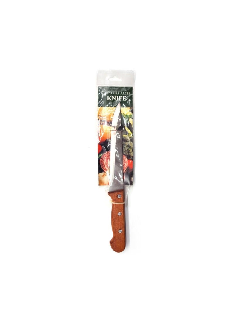 LTR Str Ncs-C001 7S Stainless Steel Carving Knife With Wooden Handle  7-Inch Size  - Image 3