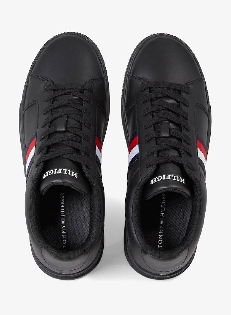 TOMMY HILFIGER Essential Leather Signature Tape Sneakers - Image 4