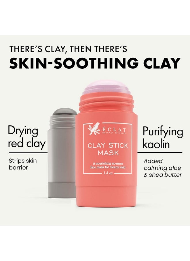 Nourishing Clay Stick Mask For Clearer Brighter And Hydrated Skin Unclog Pores And Removes Blackheads With Detoxifying Kaolin Clay And Caffeine 1.4 Oz