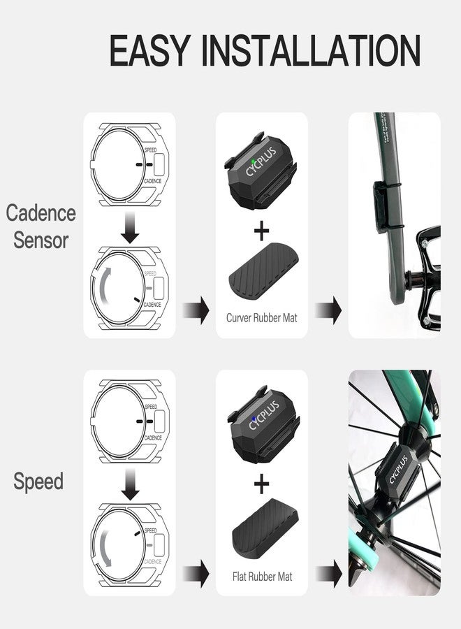 CYCPLUS Bike Speed and Cadence Sensor, Wireless Cycling Speed Sensor Ant+/Bluetooth - Image 3