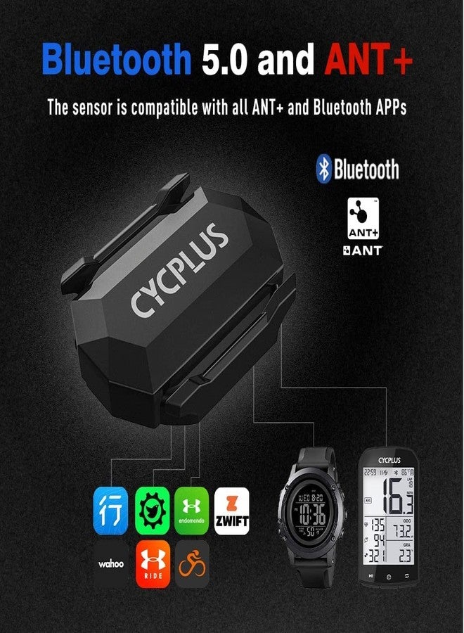 CYCPLUS Bike Speed and Cadence Sensor, Wireless Cycling Speed Sensor Ant+/Bluetooth - Image 5