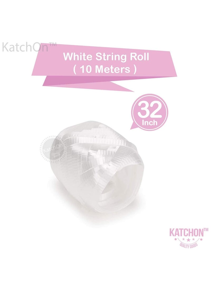 KATCHON - Pink and White Confetti Party Balloons Pack of 30 - Image 1
