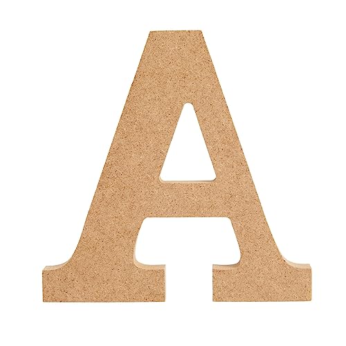 Juvale 3D Wood Letters for Canvas & Crafts - 4 in Brown Engineered Wood, 52 Pieces - Paintable Thick Wooden Block Letters for 3D Alphabet Wall Decor - Image 5
