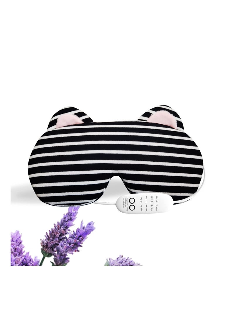 Excefore Heated Eye Mask, Heat Eye Mask for Sleeping, Warm Eye Compress for Dry Eyes, USB Electric Heating Eye Pad with Heat & Time Control, Relieve Dry Eye Syndrome, Stye, Blepharitis, A Great Sleep Artifact - Image 1