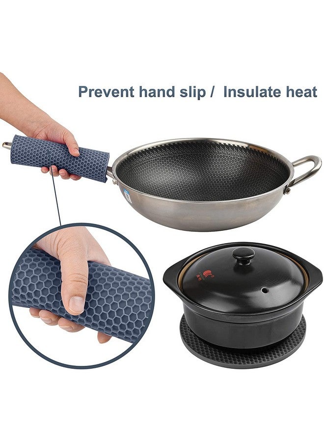 P-Plus International Silicone Trivets Mat for Dish Hot Pads for Counter Top,Pan and Pot Heat Resistant Hot Protector (Square_B Pack of 4 Random) - Image 5