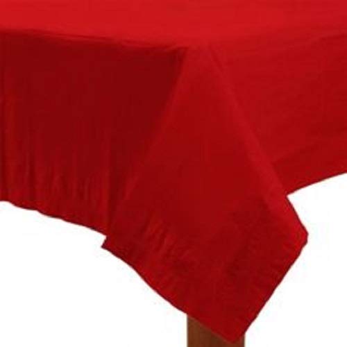 Large Plastic Rectangle Table Cover Cloth Wipe Clean Party Tablecloth Covers Red