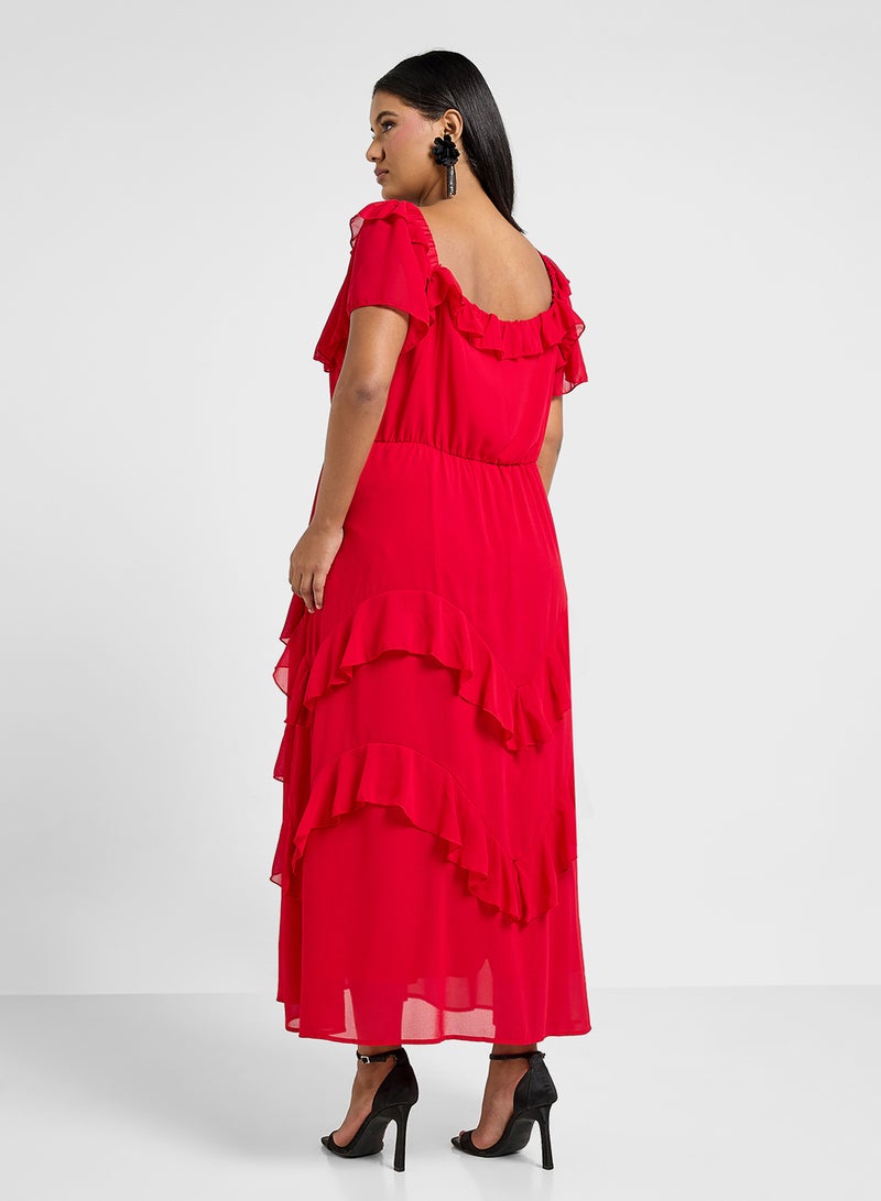 ايلا بلس فستان شيفون متعدد الطبقات - Image 2