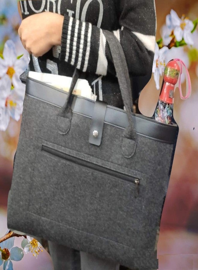 Aeoss Polyester Felt Multipurpose Laptop office shopping Sleeve Bag for Business Office (15.6 Inch) - Image 4