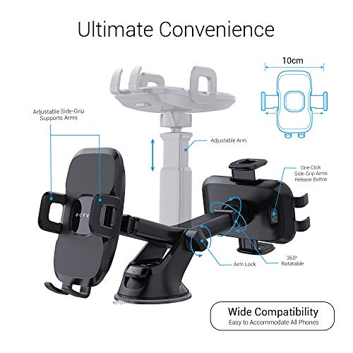 SKYVIK TRUHOLD Car Dashboard & Windshield Cradle (Clutch) Phone Stand Holder - Image 3