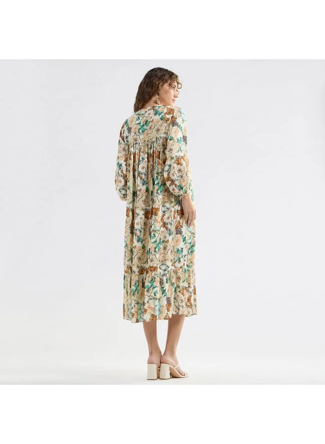 Splash FAV Floral Print Midi Dress