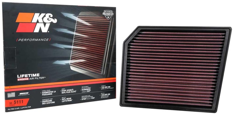 KN Engine Air Filter Increase Power  Acceleration Washable Premium Replacement Car Air Filter Compatible with select BMW and Mini Cooper Models see product description 335111