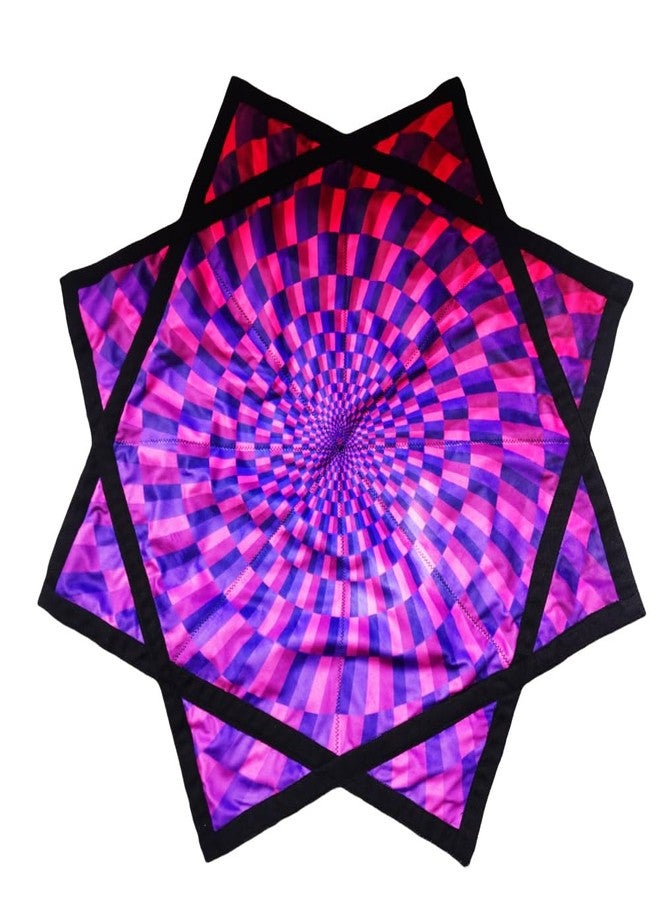 BVCY Flowstar Beginners Flow Star Spinning Cloth Easy to Rotate Sided Print Double Stitched Flow Toy Dapo Star Purple (R01-Style1) - Image 1