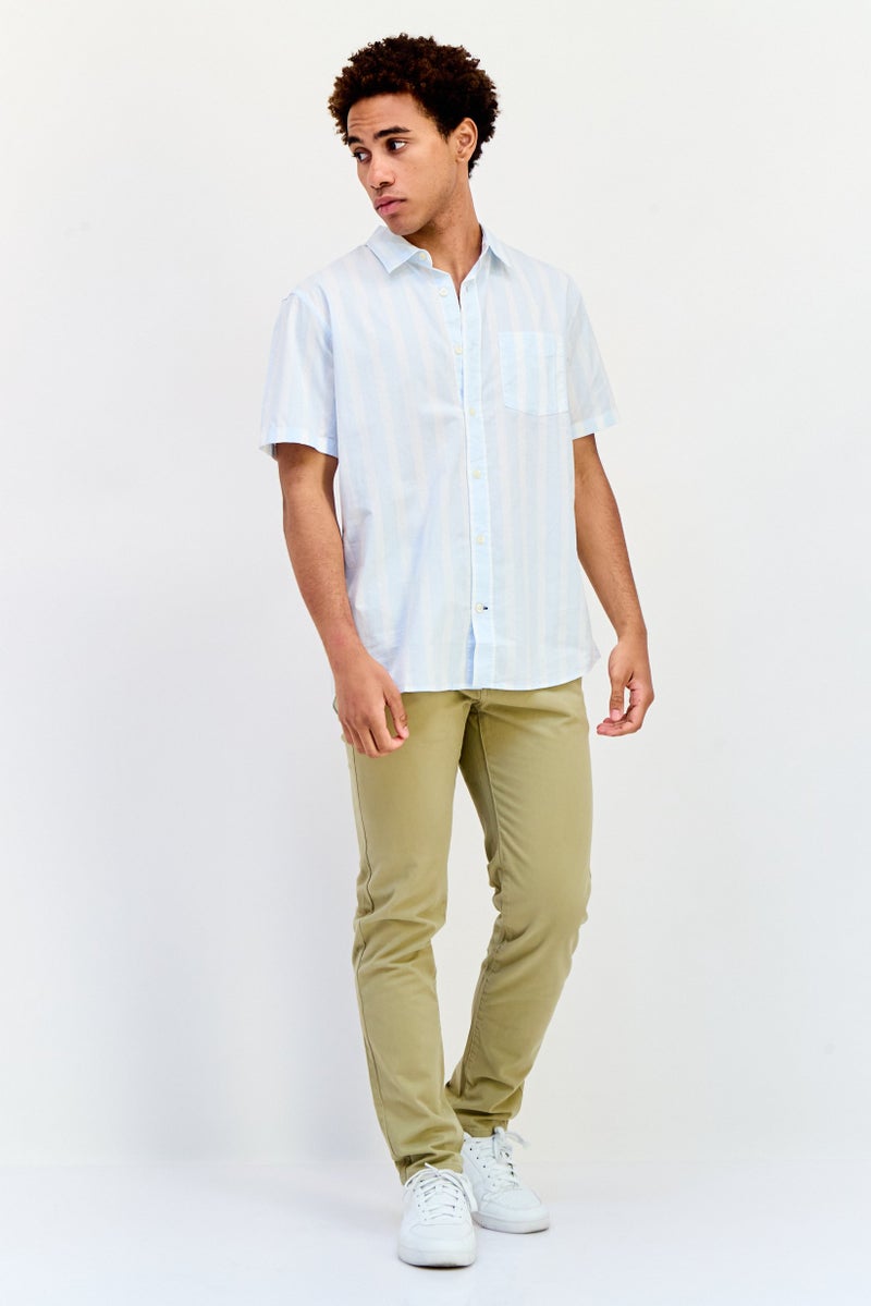 GAP Men Standard Fit Short Sleeves Yarn Dyed Casual Shirt, Multicolor - Image 2
