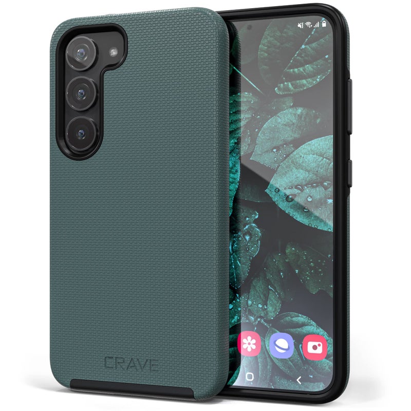 Crave for Samsung Galaxy S23 Case, Shockproof Protection Dual Layer Case for Samsung Galaxy S23 (6.1 inch) - Forest Green - Image 1