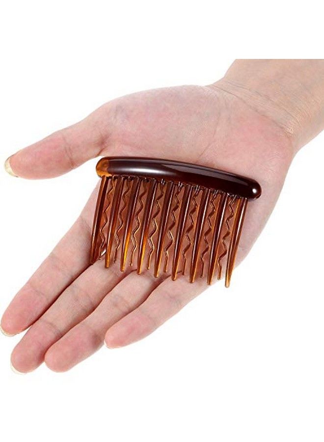ONWON 12 Pieces Tortoise Side Combs Plastic Teeth Hair Comb For Fine Hair Thin Hair Accessories Black And Brown - Image 4