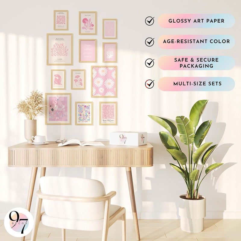 97 Decor Pink Wall Decor Aesthetic Pictures - Matisse Wall Art Pink Posters for Room Aesthetic, Abstract Danish Pastel Prins, Light Pink Dorm Wall Decor for College Girls Bedroom (8x10 Unframed) - Image 5