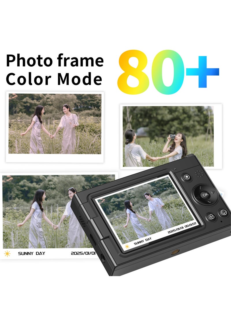 Generic 64MP Digital Camera 4K Vlogging with IPS Screen 28X Zoom Anti Shake WiFi Beauty Filter 64GB SD Card Compact for YouTube Live Streaming Travel Photography Student Gift - Image 3