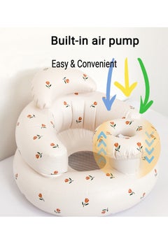 Generic Baby Inflatable Seat for Babies 3-36 Months, Built-in Air Pump, Baby Support Seat Summer Toddler Chair for Sitting Up, Baby Shower Chair Floor Seater, Infant Back Support Sofa  - Image 2