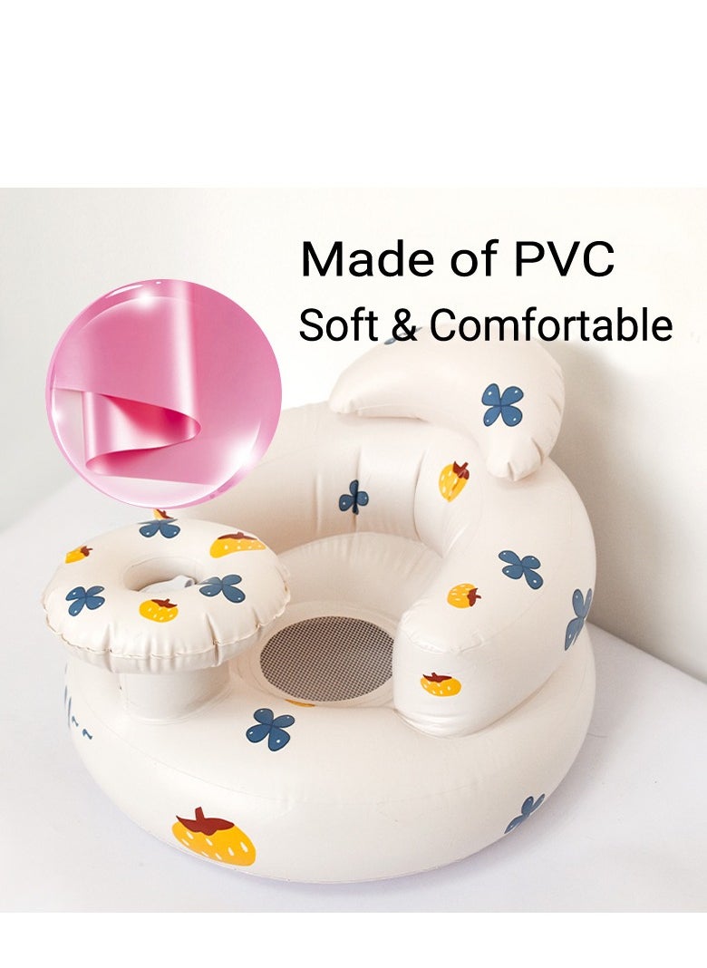 Generic - Baby Inflatable Seat for Babies 3-36 Months, Built-in Air Pump, Baby Support Seat Summer Toddler Chair for Sitting Up, Baby Shower Chair Floor Seater, Infant Back Support Sofa - Image 1