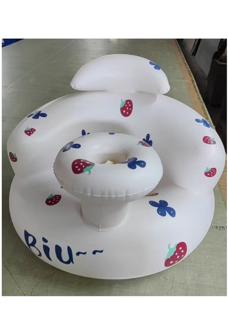 Generic - Baby Inflatable Seat for Babies 3-36 Months, Built-in Air Pump, Baby Support Seat Summer Toddler Chair for Sitting Up, Baby Shower Chair Floor Seater, Infant Back Support Sofa - Image 1