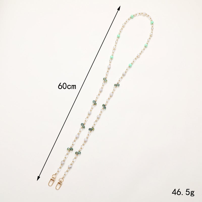 Urban Exquisite Girl Pearl Beaded Crossbody Creative New Mobile Phone Chain Beaded Chain Bag Hanging Chain Can Be Back - Image 4