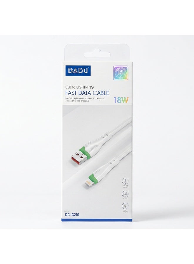 دادو كابل USB إلى لايتنينج من DC-C210 – شحن سريع 3.0 أمبير – قدرة 18 واط – نقل بيانات سريع – خامة مقاومة للاشتعال – شحن آمن - Image 4