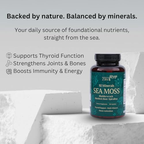 Ziist Wildcrafted Sea Moss Supplement – 90 Veg Capsules | with Bladderwrack, Burdock Root & Spirulina | Natural Superfood for Energy & Immunity - Image 4
