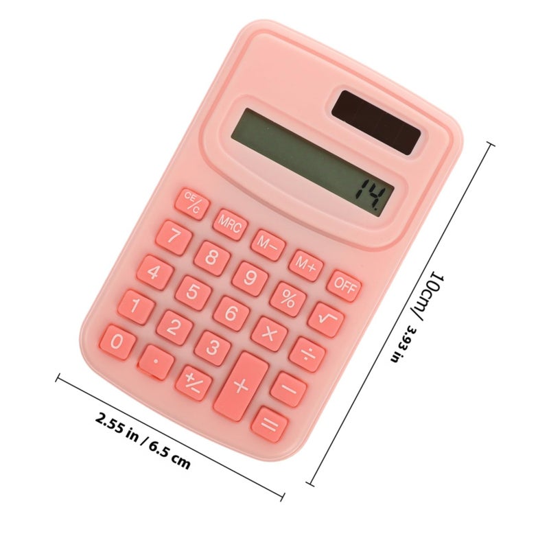 Pocket Calculator Portable Basic For Students Office Use Lightweight Small Easy Carry Cherry Blossom Pink - Image 3