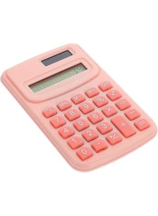 Pocket Calculator Portable Basic For Students Office Use Lightweight Small Easy Carry Cherry Blossom Pink - Image 1