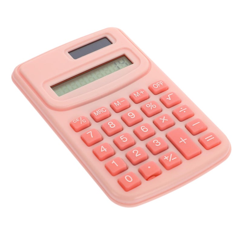 Pocket Calculator Portable Basic For Students Office Use Lightweight Small Easy Carry Cherry Blossom Pink - Image 2