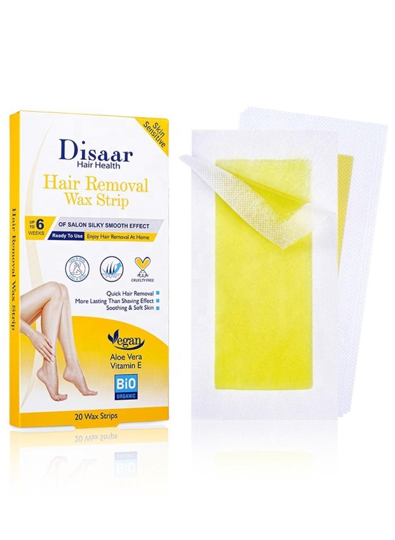 ديسار 20 قطعة شرائح شمعية للإزالة الشعرية للجسم شرائح شمع التخلص منها