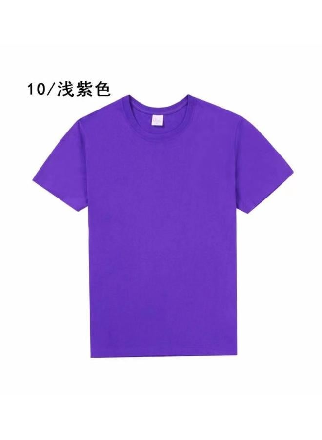 Song Feng Ya Heavy Pure Cotton Solid Color Short Sleeve Plus Size Loose Men's And Women's T-shirt Half Sleeve Round Collar Fashion Pullover Top 
