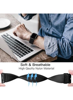 Umiwin 3 Pack Braided Solo Loop Stretchy Strap Compatible with Apple Watch Band SE 42/44/45/49mm S10 46mm iWatch Series 9/8/7/6/5/4/3/2/1 iWatch Band Strap  - Image 3