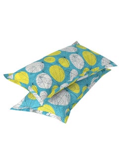BSB HOME Bsb Home Premium Cotton All Round Elastic Fitted Bedsheets for Double Bed with 2 King Size Pillow Covers 160 Tc Supersoft |Wrinkel Free Bed Cover | Light Green with White & Yellow  - Image 4