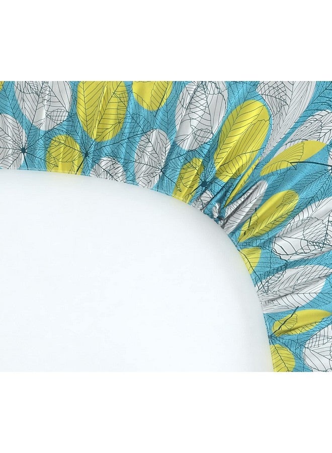 BSB HOME Bsb Home Premium Cotton All Round Elastic Fitted Bedsheets for Double Bed with 2 King Size Pillow Covers 160 Tc Supersoft |Wrinkel Free Bed Cover | Light Green with White & Yellow  - Image 2