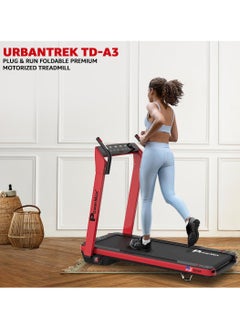 PowerMax Fitness Fitness Urbantrek™ Td-A3 (5.0Hp) Treadmill For Home, With 12 Level Auto-Incline, 8 Pre-Set Programs, Max User Weight 120Kg, Max Speed 14 Km/Hr,  - Image 2