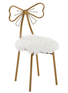 Generic FFD Metal Butterfly Vanity Chair - Padded Seat Makeup Stool with Elegant Butterfly Backrest | Versatile Child Dining Chair for Bedroom & Makeup Use  - Image 1