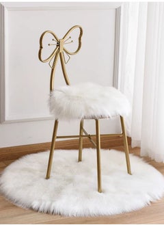 Generic FFD Metal Butterfly Vanity Chair - Padded Seat Makeup Stool with Elegant Butterfly Backrest | Versatile Child Dining Chair for Bedroom & Makeup Use  - Image 3