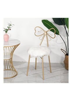 Generic FFD Metal Butterfly Vanity Chair - Padded Seat Makeup Stool with Elegant Butterfly Backrest | Versatile Child Dining Chair for Bedroom & Makeup Use  - Image 4