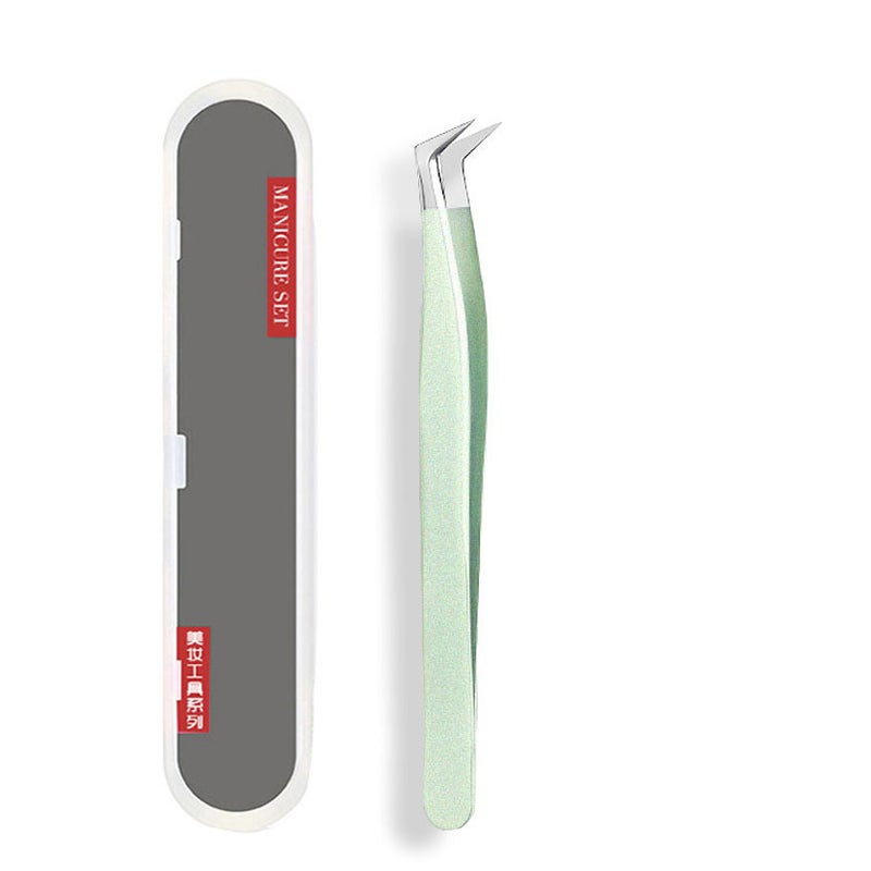 Flash Powder Grafting Eyelash Tweezers Eyelash Curler False Eyelash Tweezers Beautiful Eyelash Tweezers Corn High Precision Factory - Image 1