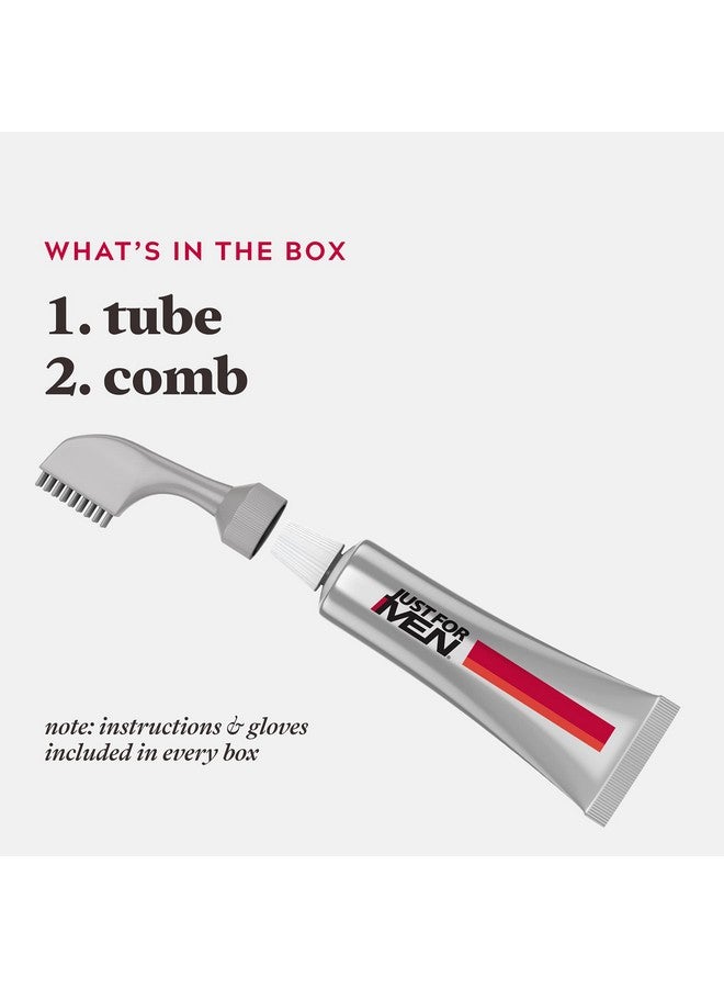 جست فور من صبغة شعر للرجال سهلة التمشيط من Just For Men، سهلة الاستخدام بدون خلط مع مشط - بني داكن، A-50، عبوة من قطعة واحدة - Image 2