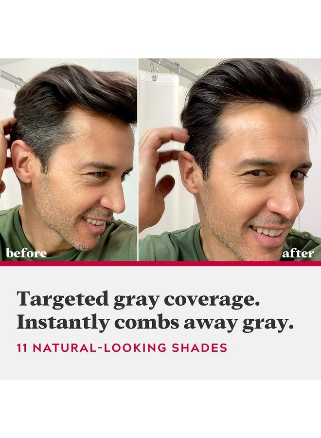 جست فور من صبغة شعر للرجال سهلة التمشيط من Just For Men، سهلة الاستخدام بدون خلط مع مشط - بني داكن، A-50، عبوة من قطعة واحدة - Image 1